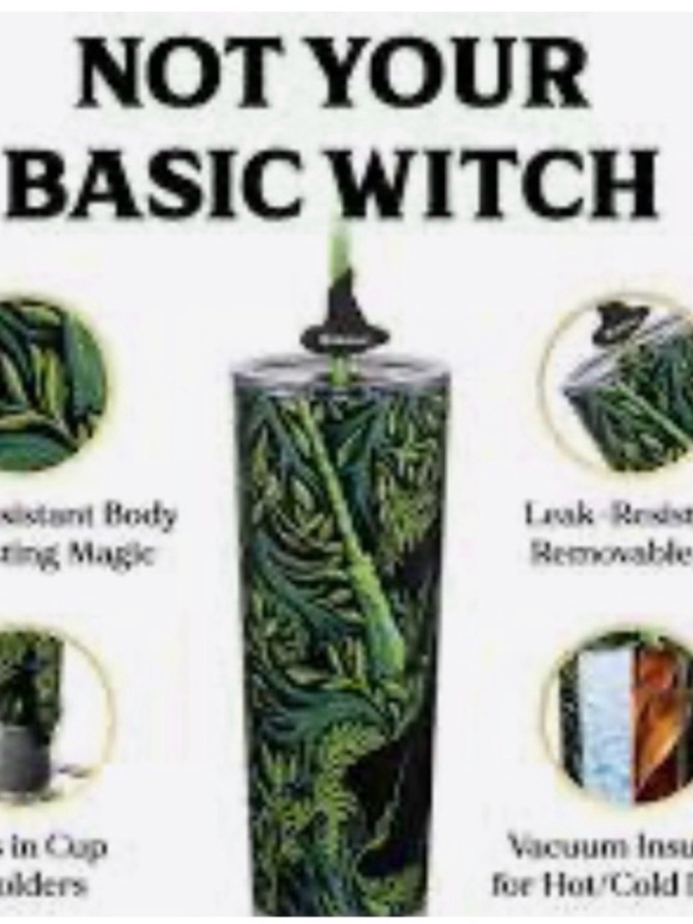 Wicked Universal Elphaba Stainless Tumbler - Pick 1 or bundle to save - Picture 11 of 11